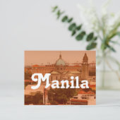 Manilla Filipijnen Reizen waterverf retro Briefkaart (Staand voorkant)