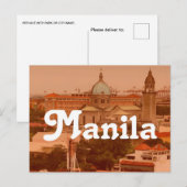 Manilla Filipijnen Reizen waterverf retro Briefkaart (Voorkant / Achterkant)