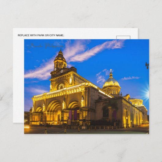 Manilla Filipijnen Reizen waterverf retro Briefkaart (Voorkant / Achterkant)