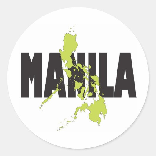 Manilla, Filipijnen Ronde Sticker (Voorkant)