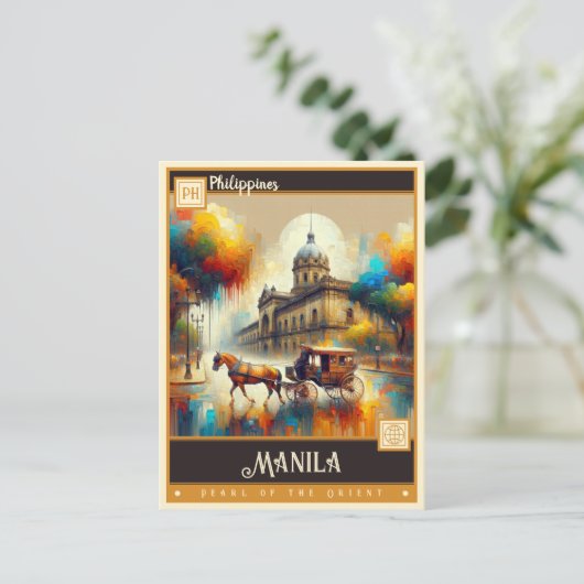 Manilla, Filipijnen |  schilderij Briefkaart (Staand voorkant)