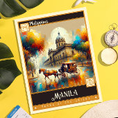 Manilla, Filipijnen | schilderij Briefkaart