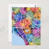 Manilla Filipijnen Stadsplattegrond Briefkaart (Voorkant / Achterkant)