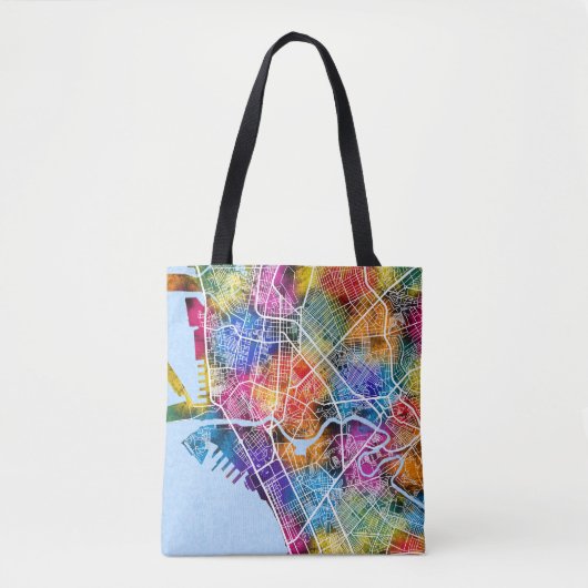Manilla Filipijnen Stadsplattegrond Tote Bag (Voorkant)