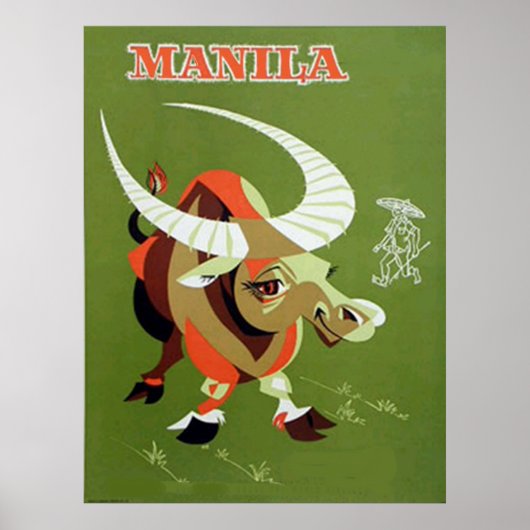 Manilla filipijnen vintage poster (Voorkant)