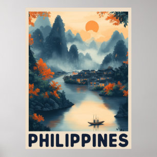Manilla, Filipijnen - Vintage Travel Poster