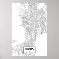 Manilla, Filipijnen (zwart op wit)
