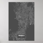 Manilla, Filipijnen (zwart wit) Poster (Voorkant)