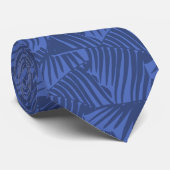 Manilla Palm Modern Hawaiiaans Tropisch - Marinebl Stropdas (Opgerold)