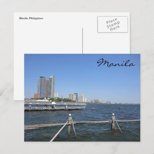 Manilla-wateren Briefkaart (Voorkant / Achterkant)