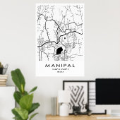 Manipal Map Poster | Karnataka | India (Thuiskantoor)