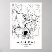 Manipal Map Poster | Karnataka | India (Voorkant)