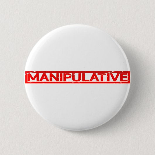 Manipulatieve stempel ronde button 5,7 cm (Voorkant)
