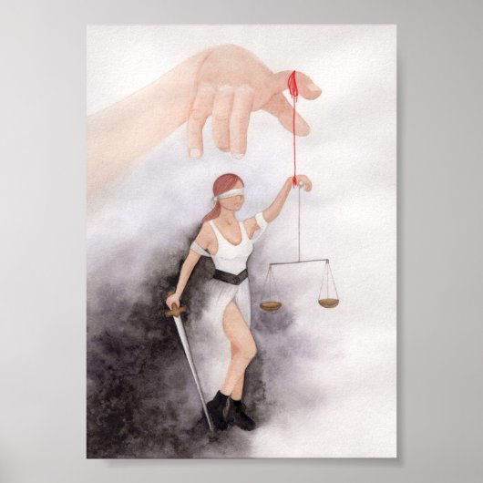 Manipulation of Justice Law System Art Print (Voorkant)