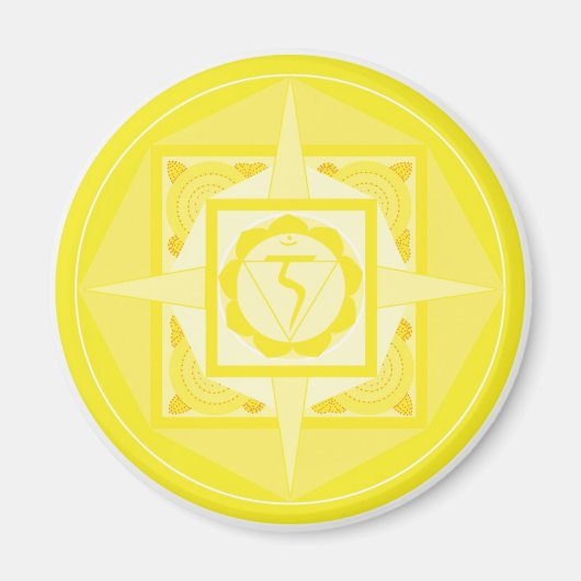 Manipura Chakra Mandala (Solarplexus Chakra) Magneet (Voorkant)