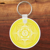 Manipura Chakra Mandala (Solarplexus Chakra) Sleutelhanger (Voorkant)