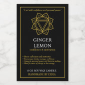Manipura Solar Plexus Chakra Candle Label  Voedselcontainer Etiket (Enkel label)