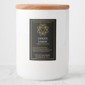 Manipura Solar Plexus Chakra Candle Label  Voedselcontainer Etiket (Voorkant)