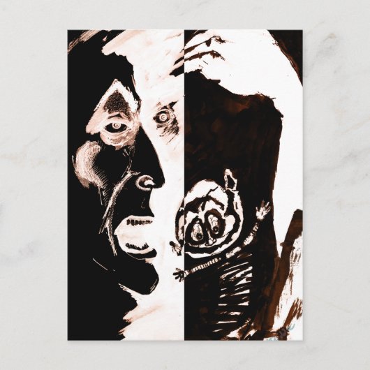 Manische depressie briefkaart (Voorkant)