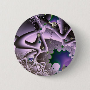 Manische episodes - fractale kunst ronde button 5,7 cm