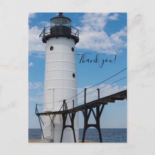 Manistee Lighthouse Bedankkaart Briefkaart (Voorkant)
