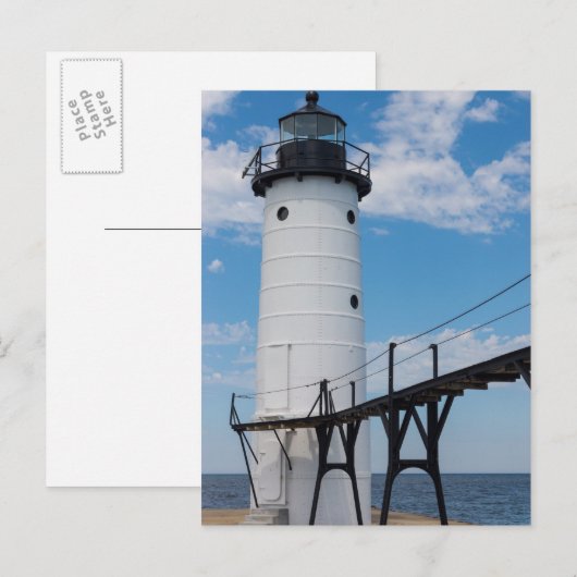 Manistee Lighthouse Briefkaart (Voorkant / Achterkant)