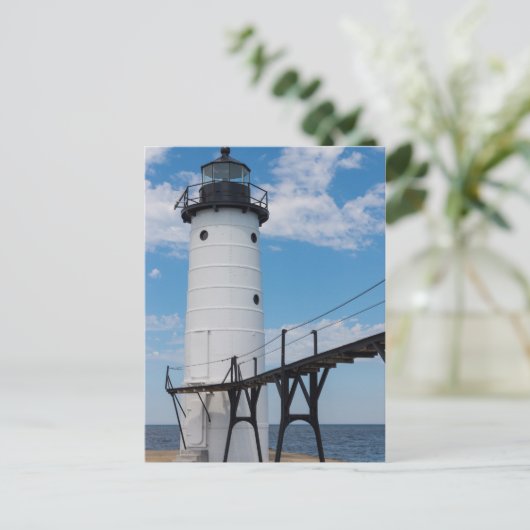 Manistee Lighthouse Briefkaart (Staand voorkant)
