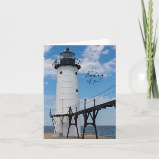 Manistee Lighthouse denking van uw Kaart (Voorkant)