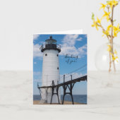 Manistee Lighthouse denking van uw Kaart (Gele Bloem)