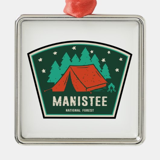 Manistee National Forest Camping Metalen Ornament (Voorkant)