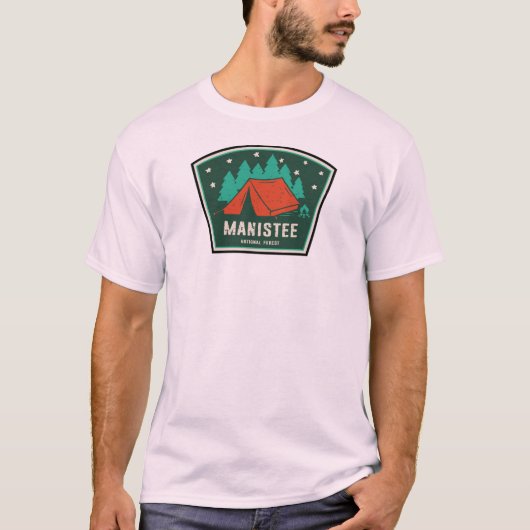 Manistee National Forest Camping T-shirt (Voorkant)