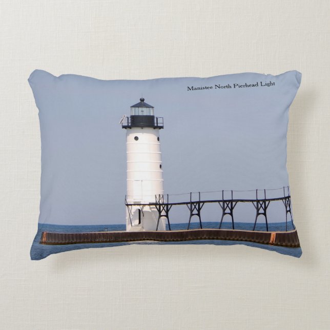 Manistee North Pierhead Light accentkussen Accent Kussen (Voorkant)
