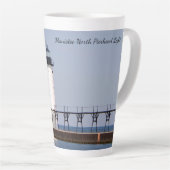 Manistee North Pierhead Light Latte Mok (Rechterhoek)