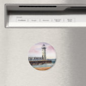 Manistee North Pierhead Light Magnet (Insitu (Vaatwasser))