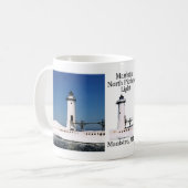 Manistee North Pierhead Light-mok Koffiemok (Voorkant links)