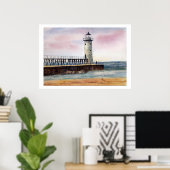 Manistee North Pierhead Light Poster (Thuiskantoor)