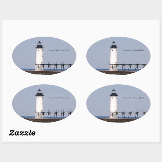 Manistee North Pierhead Light sticker (Vel)
