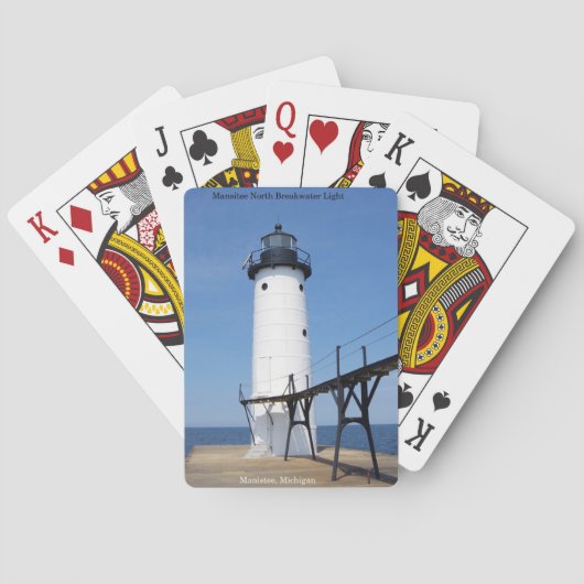 Manistee North Pierhead Light-tall-speelkaarten Pokerkaarten (Achterkant)