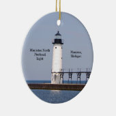 Manistee North Pierhead Light-versiering Keramisch Ornament (Rechts)