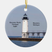 Manistee North Pierhead Light-versiering Keramisch Ornament (Voorkant)