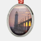 Manistee North Pierhead Light-versiering Metalen Ornament (Links)
