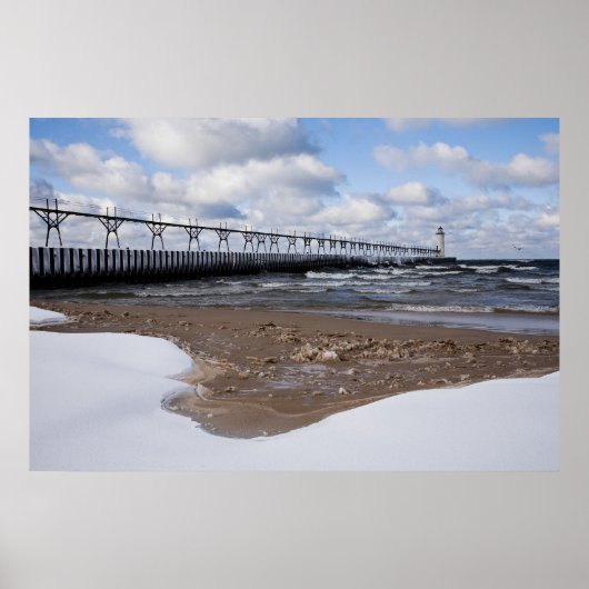 Manistee Pierhead Lighthouse Poster (Voorkant)