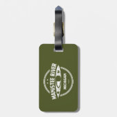 Manistee River, Michigan Bagagelabel (Achterkant verticaal)