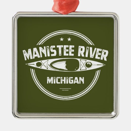 Manistee River, Michigan Metalen Ornament (Voorkant)