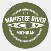 Manistee River, Michigan Ronde Sticker (Voorkant)