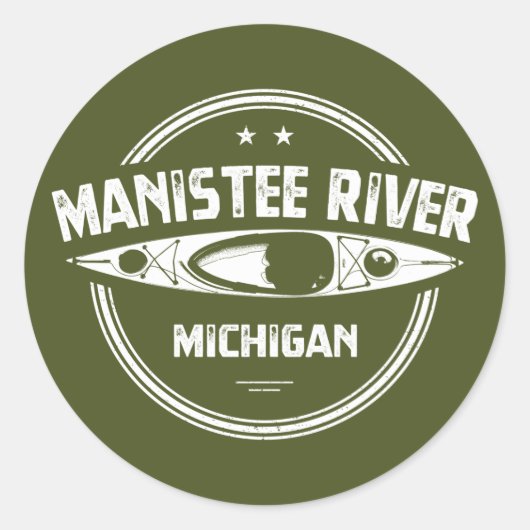 Manistee River, Michigan Ronde Sticker (Voorkant)
