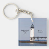 Manisteert North Pierhead Light acrylkey chain Sleutelhanger (Voorkant)