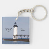 Manisteert North Pierhead Light acrylkey chain Sleutelhanger (Achterkant)