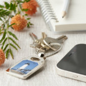 Manisteert North Pierhead Light metal-sleutelketen Sleutelhanger (Zijkant)