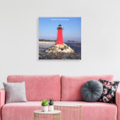 Manistique East Breakwater Light canvas afdruk (Insitu (Woonkamer))